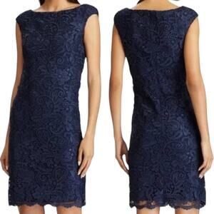Ralph Lauren Lace Sheath Dress Womens 4 Retro Minimalist Corpcore Office Siren‎